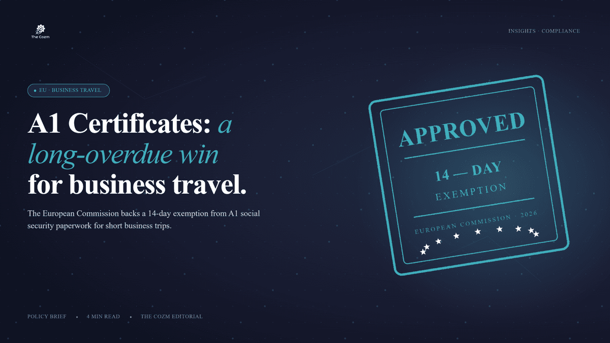 A1 Certificates: A Long-Overdue Win for Business Travel